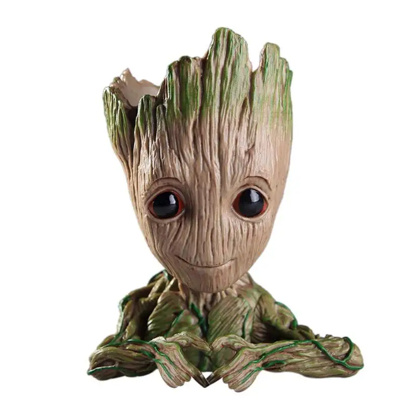 

Cute Baby Action Figures Flower Plant Pot Model Toy Pen Pots Holder PVC Hero Model Baby Tree Man Flowerpot Garden Decor Ornament