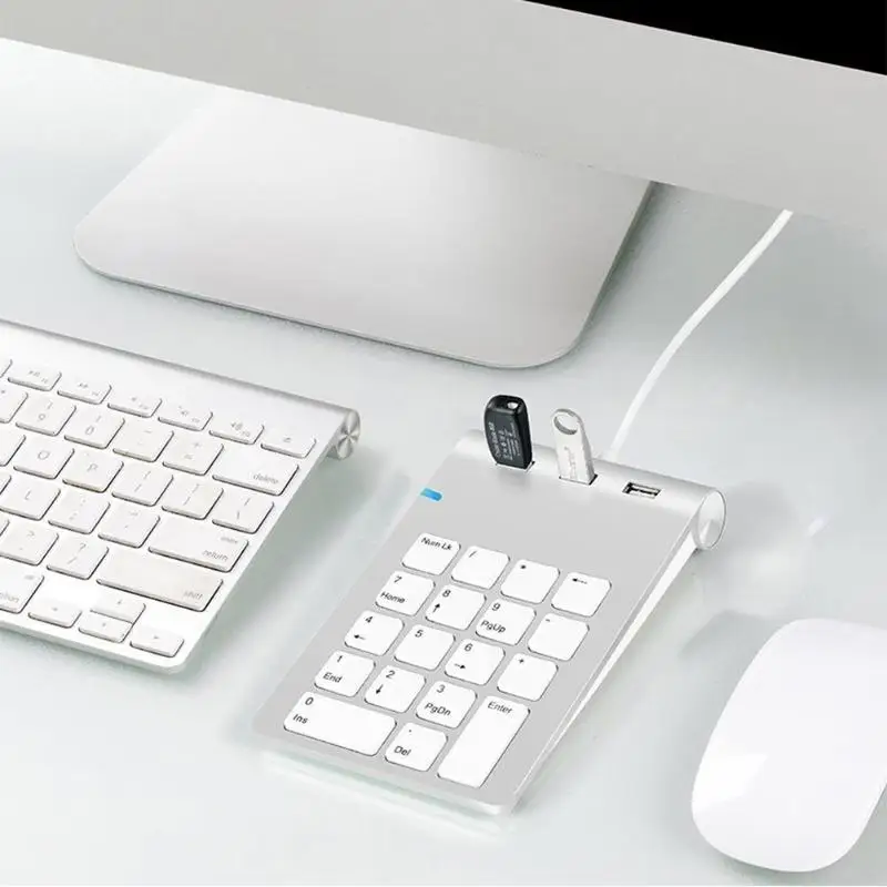 Цена Rocketek цифровая usb клавиатура 18 клавиш мини USB 2,0 концентраторы для цифровой клавиатура ультратонкая цифра Pad Компьютер ПК ноутбук Прямая дост...