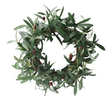 

Peace Olive Leaf Wreath Hanging Decorative Wedding Wreath Creative Fake Olive Branch Decorative Door Wreath Hanging Wreath