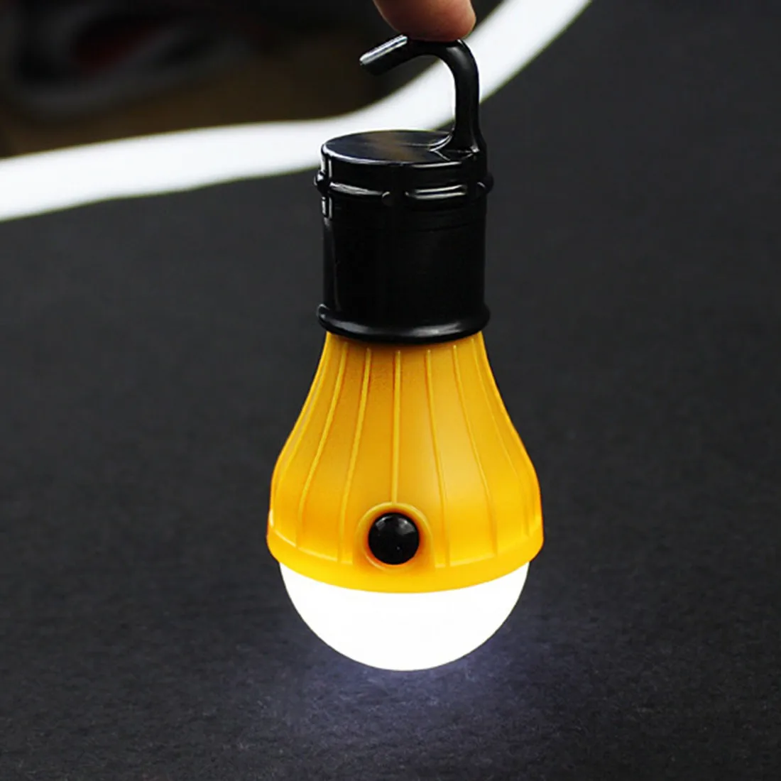 

Portable Lantern Tent Light LED Bulb Emergency Lamp Waterproof Hanging Hook Flashlight For Camping 4 Colors Use 3*AAA