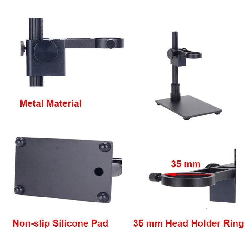 Цифровой видео микроскоп Фокусировочный рычаг с рабочей сценической головкой держатель кольцо 35 мм рычаг подставка регулировка для ремонта мобильного телефона