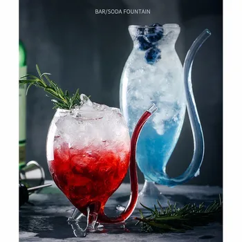 

Hot Creative Heart Blood Vessel Bloodsucker Cocktail Wine Glass Web Internet Popular Bar Saloon Cold Drink Cooler Straw Cup Vaso