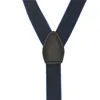 2.5cm Width Patched Color Solid Creative 3 Hooks Buckle Easy Use Suspender Strap Braces Black Leather Cowhide ► Photo 2/5