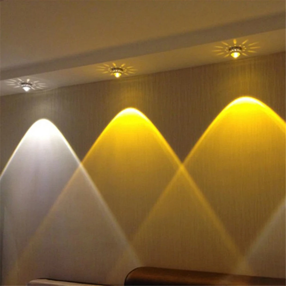 

Modern led ceiling light 3W spot lamp Mini crystal ceiling lamp AC85-265V Recessed living room diningroom bedroom decoration