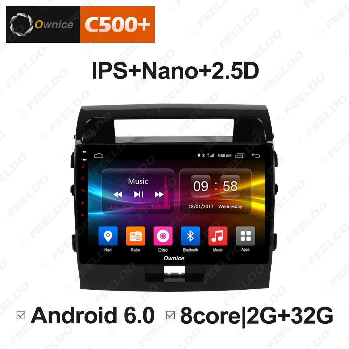 Clearance LEEWA 10.1 " 2.5D Nano IPS Screen Android 8.1 Octa Core/DDR3 2G/32G/4G LTE Car Media Player For Toyota Land Cruiser 2007-2013 2
