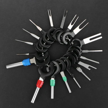 

18 Pcs Removal Kit Crimp Connector Pin Extractor Car Wire Terminal Needle Remover Disassembled Tool Auto Accessories Puller