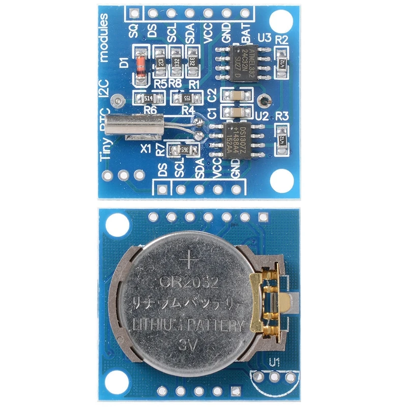 5 шт. I2C Tiny RTC DS1307 модуль часов в реальном времени AT24C32 плата для Arduino