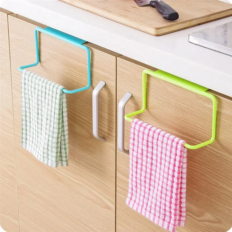 

Multipurpose Single Lever Door Back-Towel Rack Cabinets Clothes Hanger Hook Bathroom Accessory Random Color