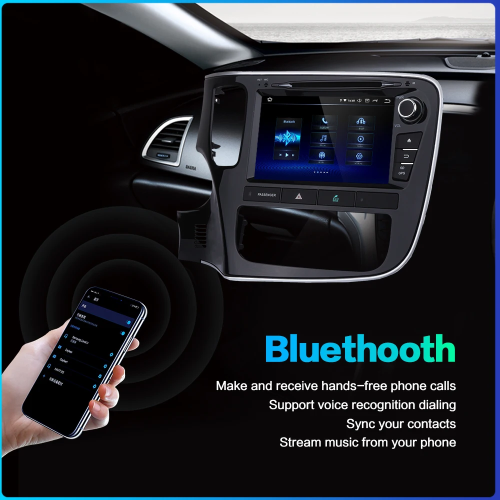 Dasaita Авто Радио 8 &quotдисплей Android 10 0 для Mitsubishi Outlander 2015 2016 2017 GPS 1024*600 Bluetooth