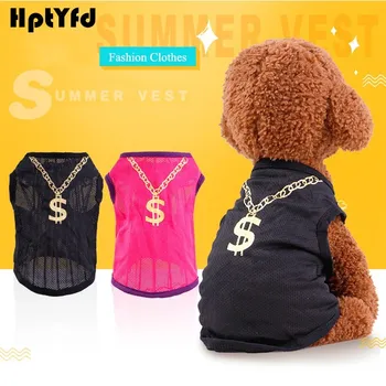 

Summer Cheap Pet Dog Clothes T-shirt Puppy Cat Doggy Vest Jacket Fashion Money Shirt Chihuahua Dog Clothes Pet Product (3 Color)