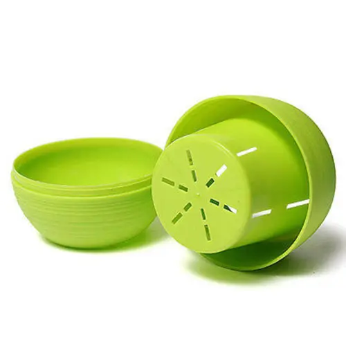 Brand Mini Colourful Round Plastic Plant Flower Pot Garden Home Office Decor Planter 6 Colours