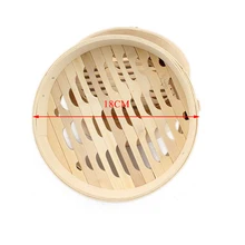 

Bamboo Steamer Steaming Basket Lid Kitchen Cookware Fish Steamed Dumplings Chinese Dim Sum Cookers Set