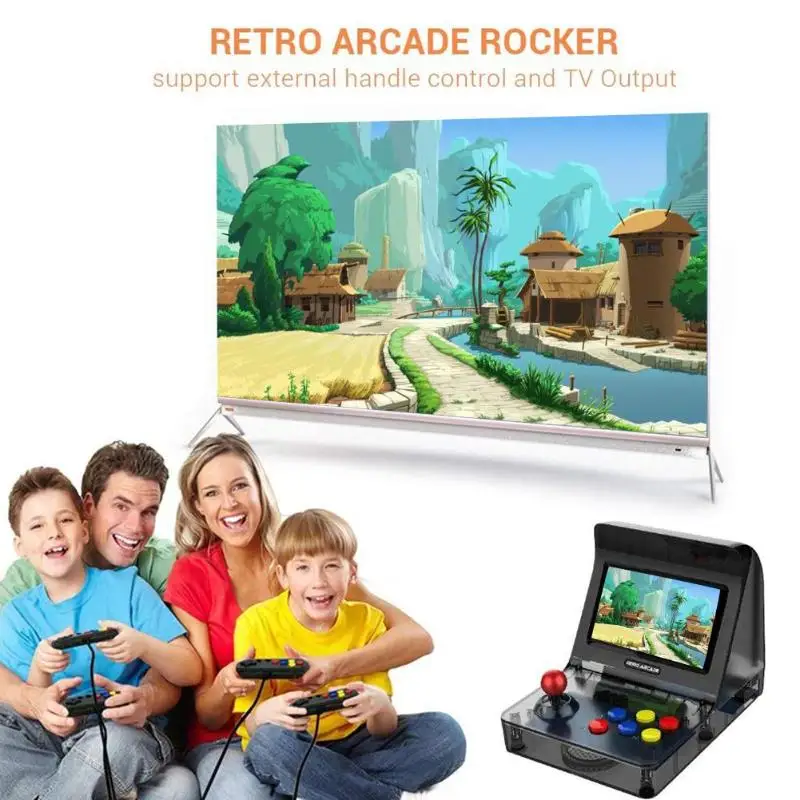 

1set vanpower Retro A8 16G Gaming Console Game Player Machine Built-in 3000 Games Supports up to 32G TF Card Games Dual Gamepad