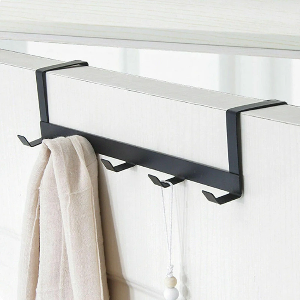 

2-Color Over-The-Door Hook For home Kitchen Storage Rack Metal Hanger Storage Useful Holder Hanging Coat Hat Towel Bag 2019 New
