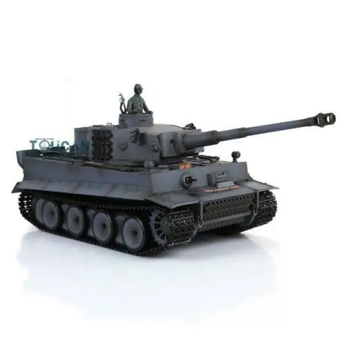 

2.4G Henglong 1/16 Gray 6.0 Generation Infrared Fighting Tiger I RTR RC Tank 3818 Barrel Recoil Metal Tracks