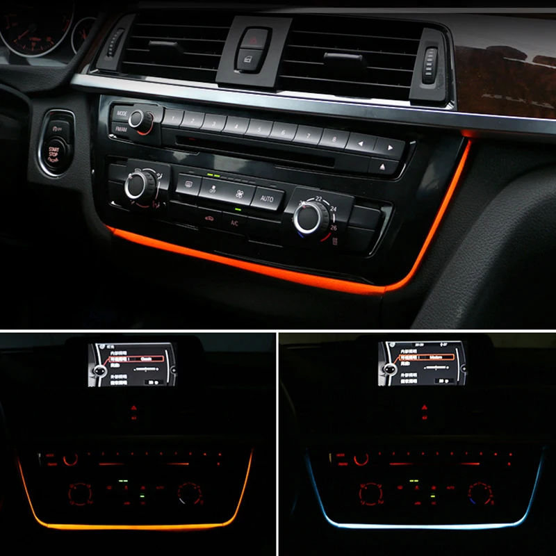  For BMW 3 & 4 Series F30 LCI Radio Trim Led Dashboard Center Console AC Panel Light With 2 Colors B - 32948498318