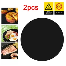 2/1 pçs 24cm * 0.12mm antiaderente pan frigideira almofada de alta temperatura pan forro evitar furar comida pot esteira cozinha ferramenta