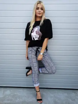 

Women Cargo Pants High Waist Jogger Skinny Trousers Side Pockets Sweatpants USA