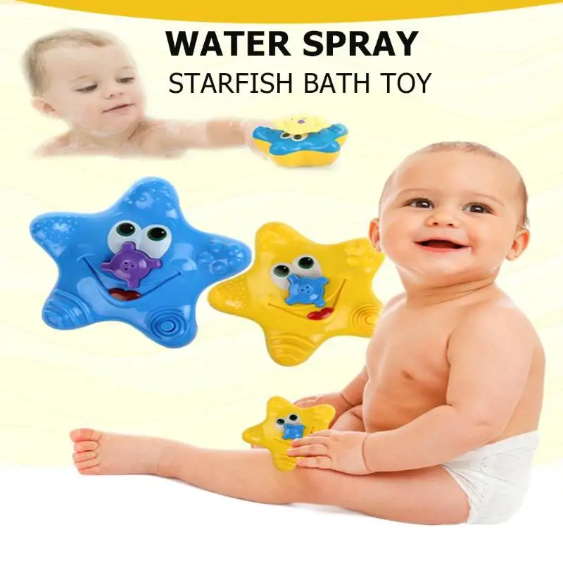 Funny Baby Bath Toy Water Spray Sea Star Toy Electric Water Spray Sea