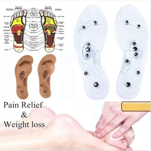 1 пара стельки MindInSole Acupressure Магнитная Массажная терапия для ног Рефлексология облегчение боли для женщин и мужчин