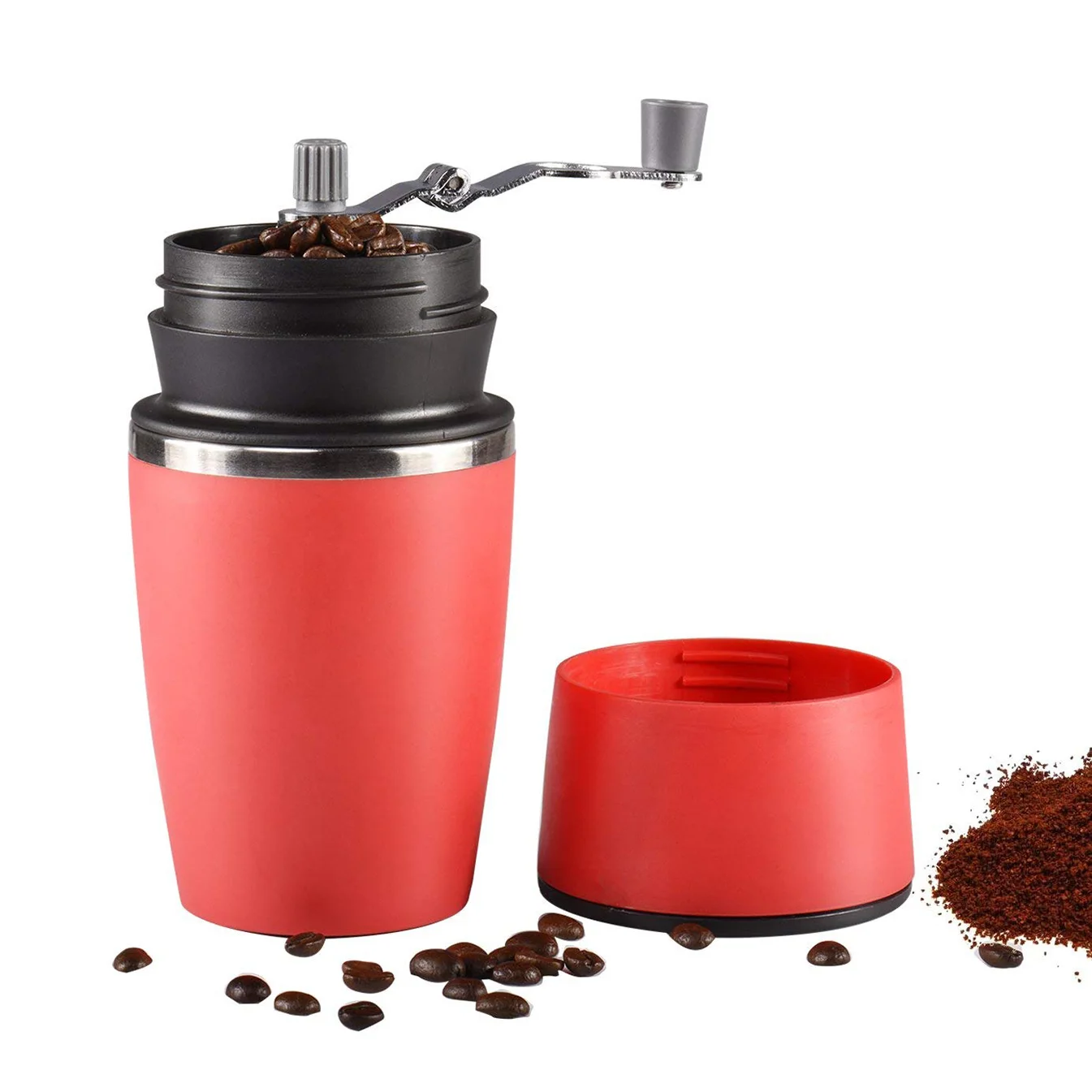 Портативная ручная кофемолка, регулируемая одна чашка, Кофеварка ...
