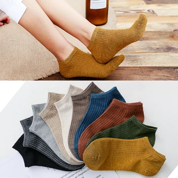 

Fashion Casual Cotton Women Socks High Quality Striped 2019 New Girls Ankle Funny Socks