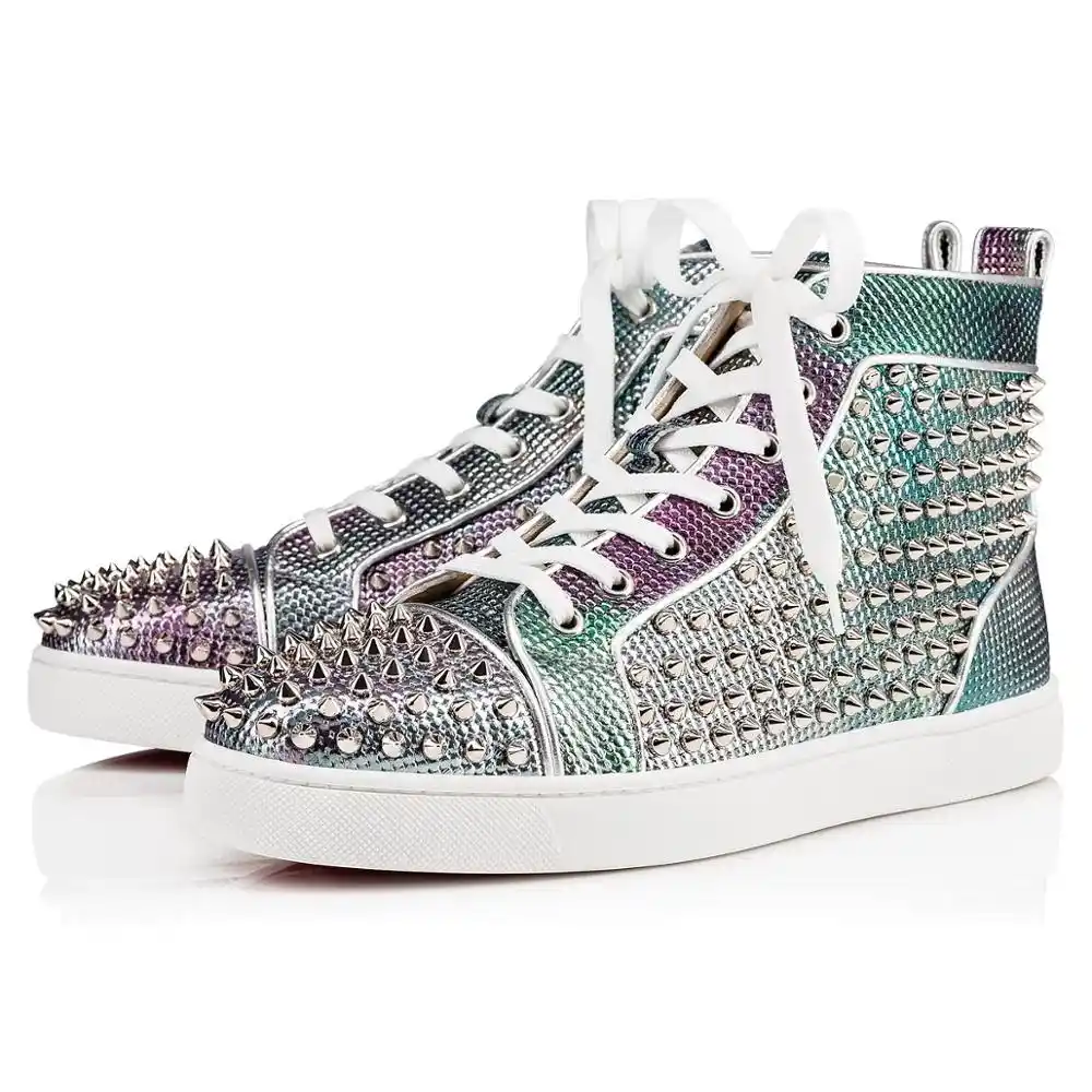 mens studded high top sneakers
