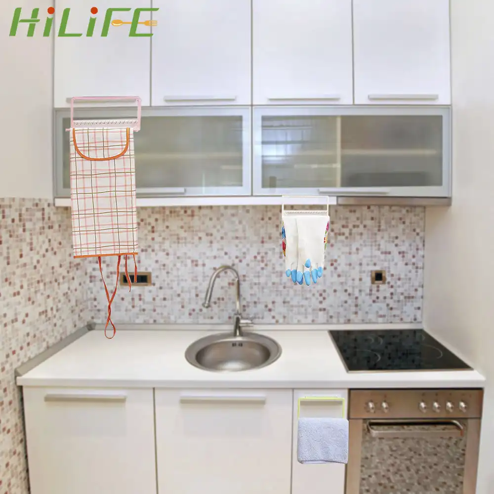 Hilife Drying Storage Rack Hanging Towel Holder Kitchen Cupboard