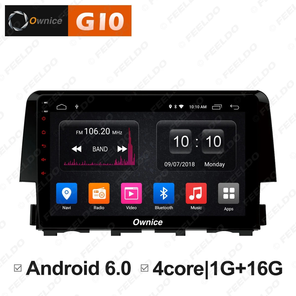 Best LEEWA 9 " Android 8.1 8-Core/DDR3 2G/32G/Support 4G LTE Car Media Player With GPS/FM/AM RDS Radio For Honda Civic 2016-2017 5