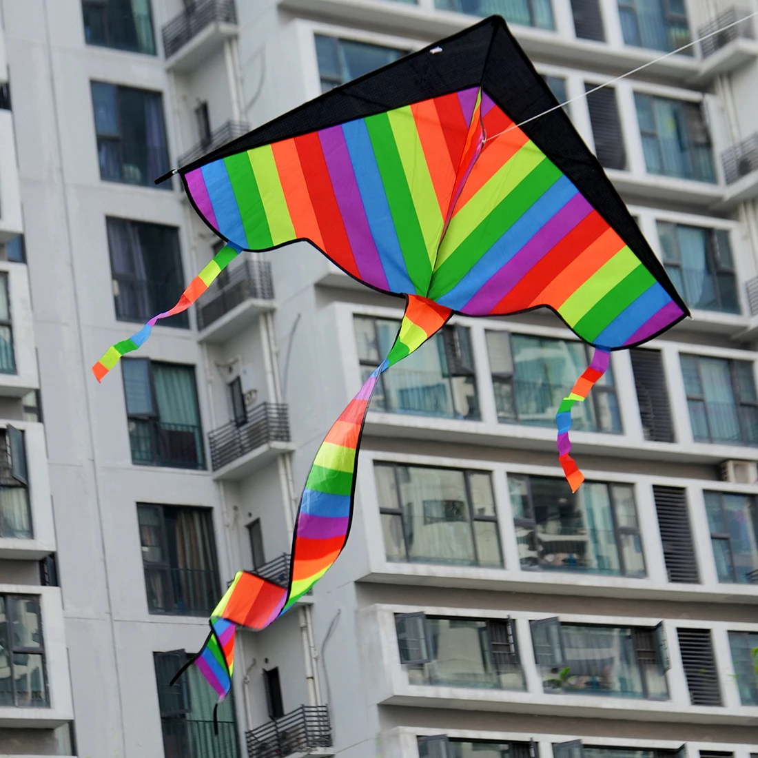 low cost  113*62cm Latest Foldable Outdoor Sports Sky Dancer Toy Kite 600D Polyester Fiberglass Flying Kite W