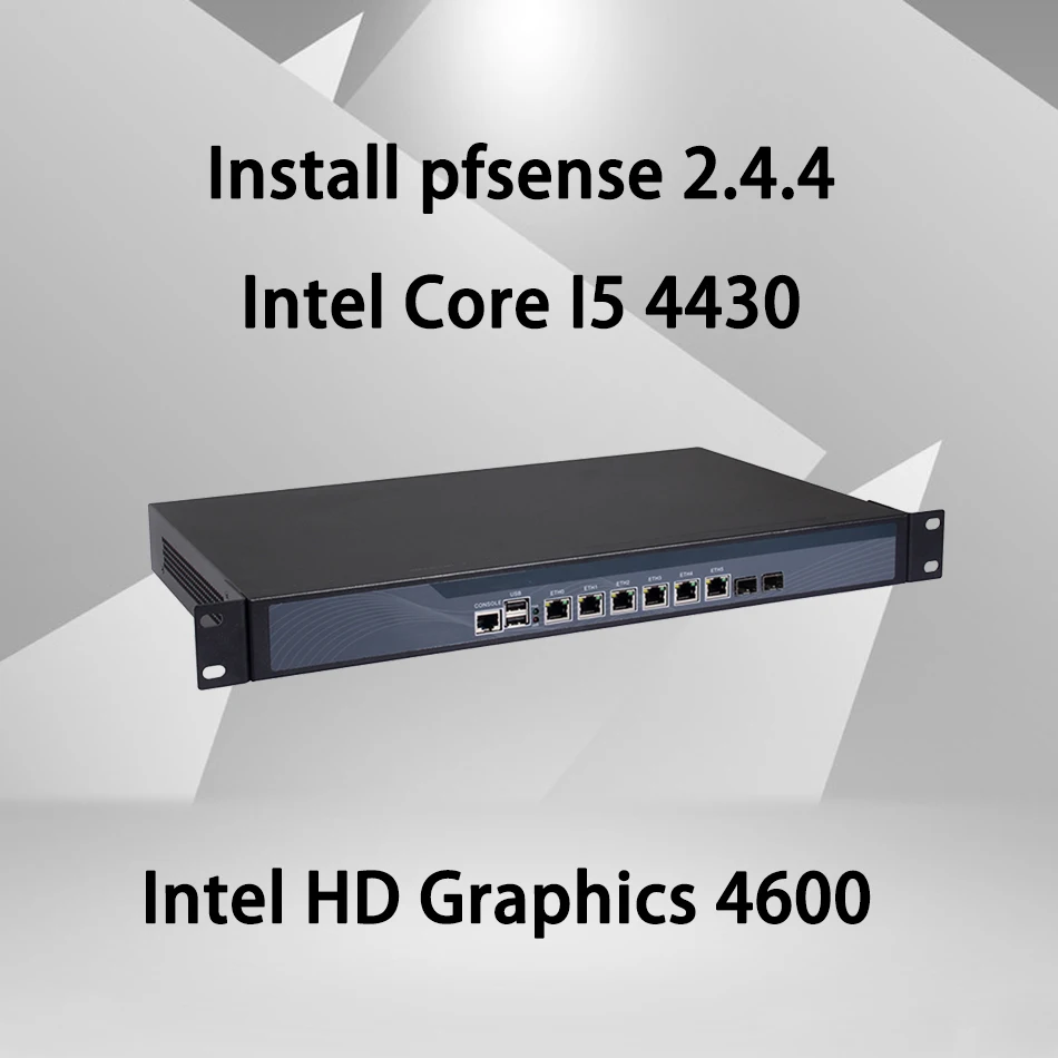 Сетевой маршрутизатор для сетевой безопасности Mikrotik Pfsense VPN ПК Intel Core I5 4430 [HUNSN SA17R]