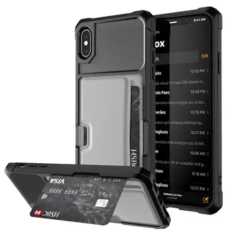 

Card Slot Phone Case For iPhone X Luxury Wallet Mobile Accessories For iPhone X XS MAX XR Cover