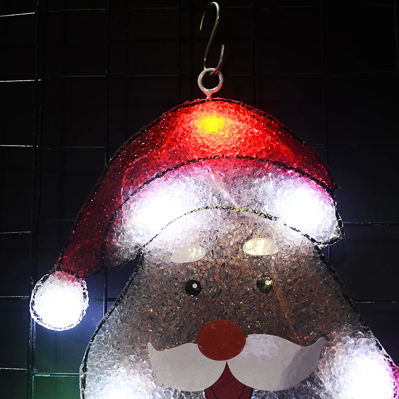 2D мотив огни Санта Клаус-21,5 Дюймов. Высокий праздник Огни наружное украшение Рождественская вечеринка Рождественские огни домашний декор