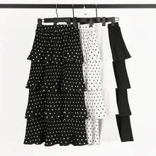 Весенняя Корейская версия многослойной юбки для торта Женская бальная юбка тонкая и универсальная юбка-американка длинная юбка женская Falds Mujer