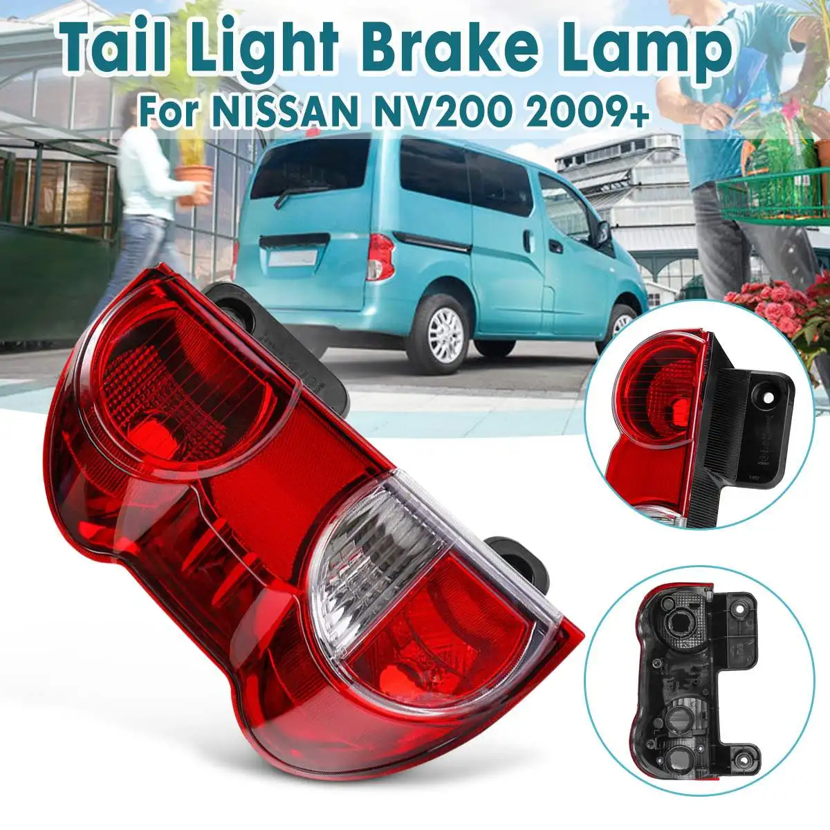 

2X Tail Rear Light brake warning lamp No Bulb Red Rear Tail Light Brake Lamp For NISSAN NV200 2009-2013 26550-JX00A 26555-JX31A