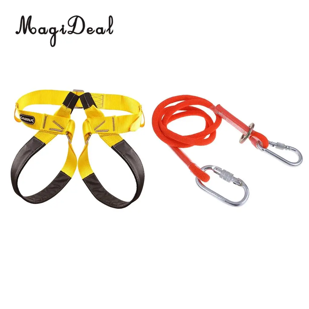 

Safety Rock Tree Climbing Rappelling Harness Waist Belt Half Body Rescue Gear