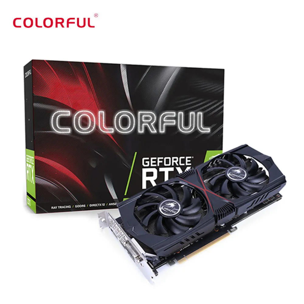 

Colorful GeForce RTX 2060 6G HA1V Nvidia Graphics Card 1365MHz GDDR6 6G CUDA Cores 1920 DP / HDMI / DVI