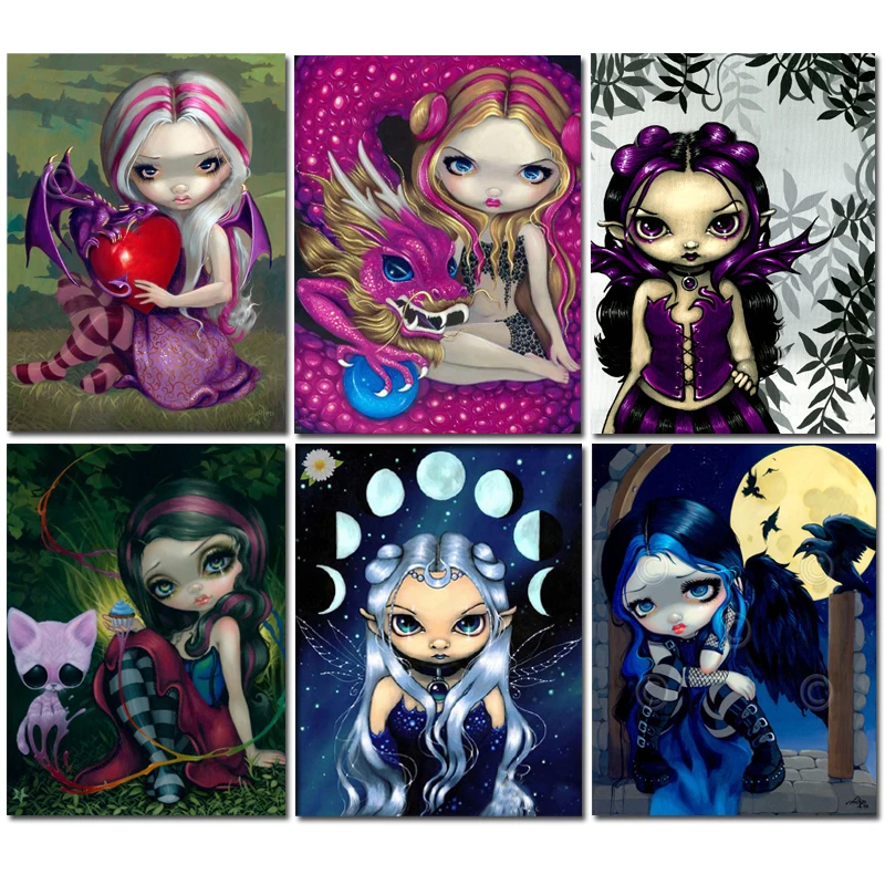 

5D DIY Diamond painting Cartoon Girl Full Square or Full Round Drill Resin Mosaic Embroidered Cross Stitch Gift Set Home Decor