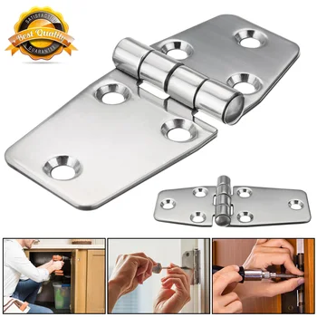 

1 Pcs 38x97mm Flush Hinges 316 Stainless Steel Polished Silver for Boat Marine Door Compartment Door Hinges