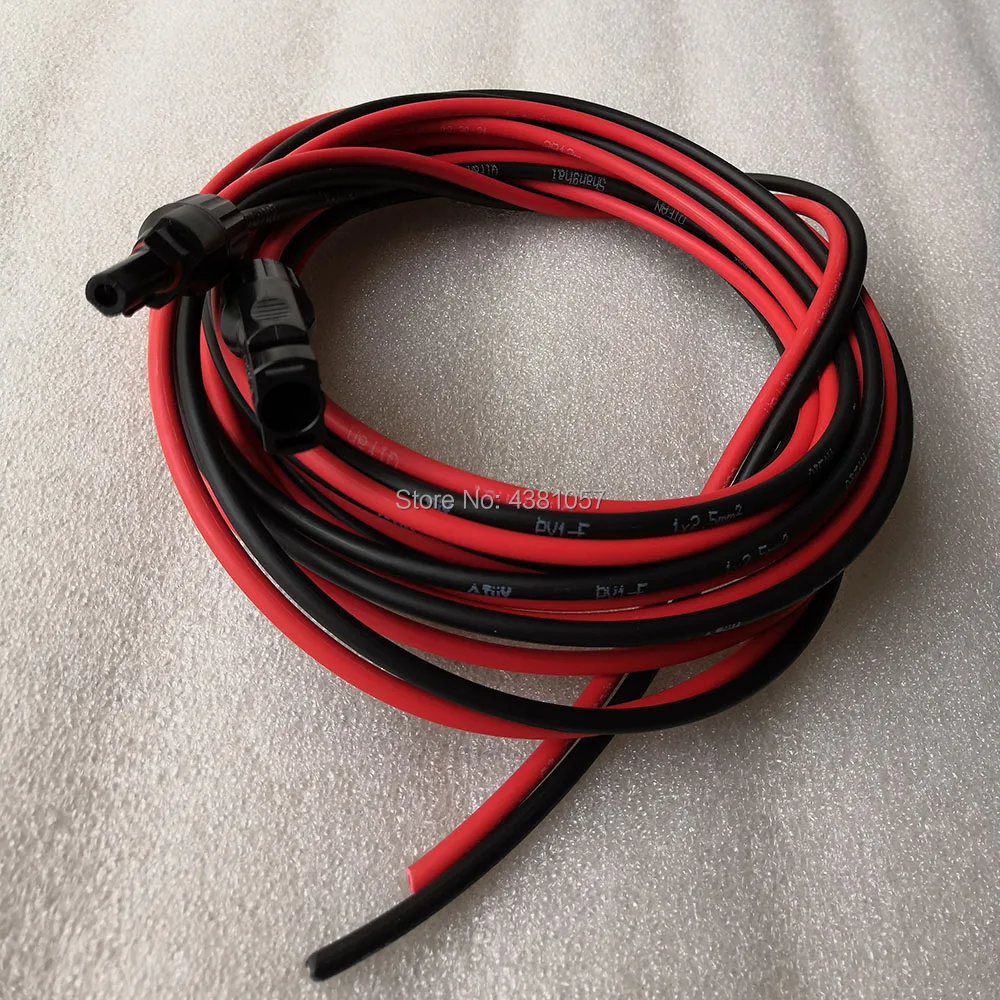 Бесплатная доставка! Солнечный Кабель 6 мм 2/10AWG 1 пара м/2 м/3 м/5 м/10 м солнечный PV