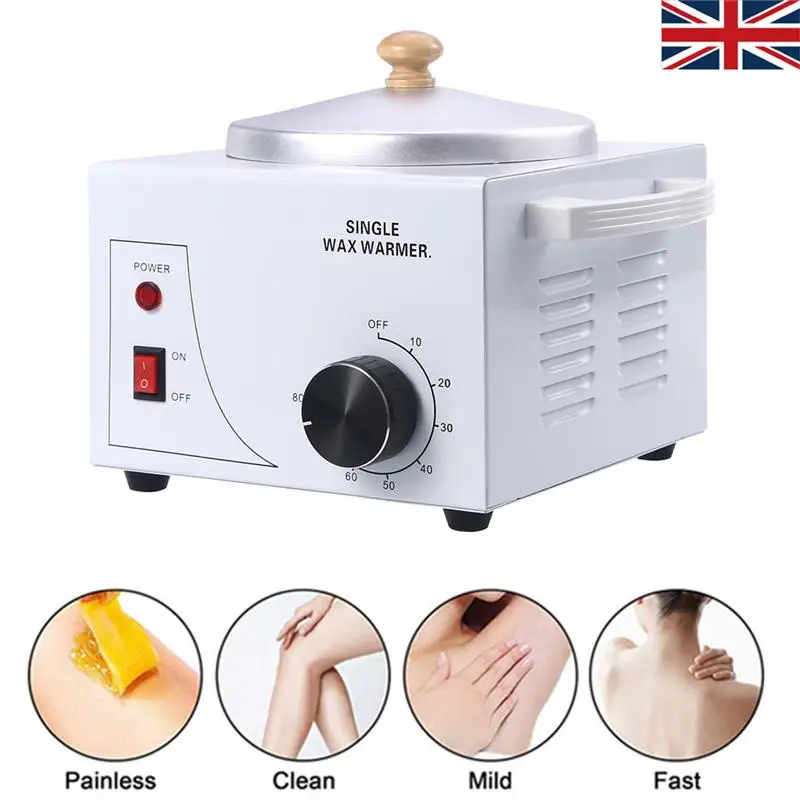 

Single Pot Wax Heater Warmer Machine Professional Depilatory Salon Hot Paraffin with UK Plug