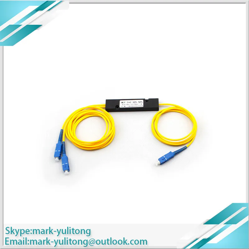 

New high quality 1 minute 2 pigtail box splitter Aurora communication cone SC square FC round head 1 to 2 fiber splitter