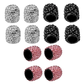 

LEEPEE Dustproof Caps 4 piece/lot Diamond Shining Soft Clay Rhinestone Car Tire Valve Caps Car Wheel Tyre Stem Air Caps