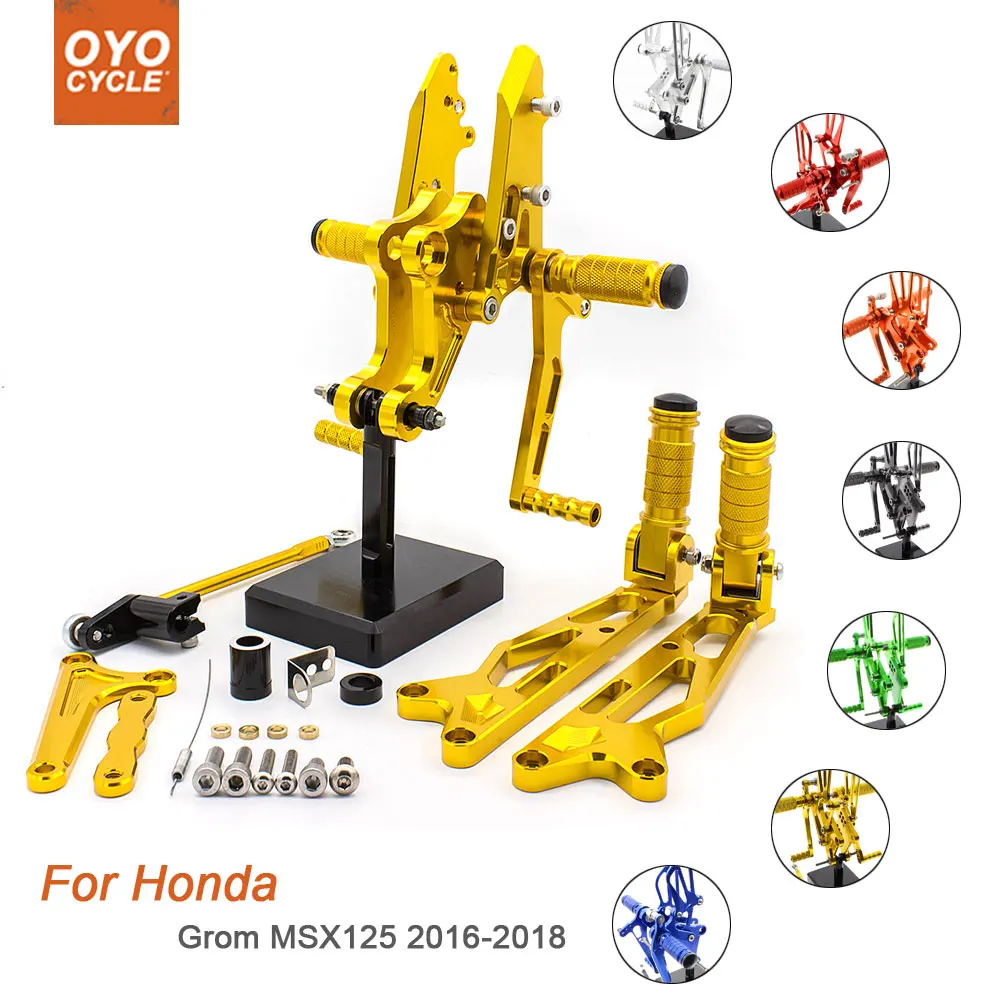 Для Honda MSX125 2016-2018 аксессуары для мотоцикла CNC Регулируемая Задняя подставка ног