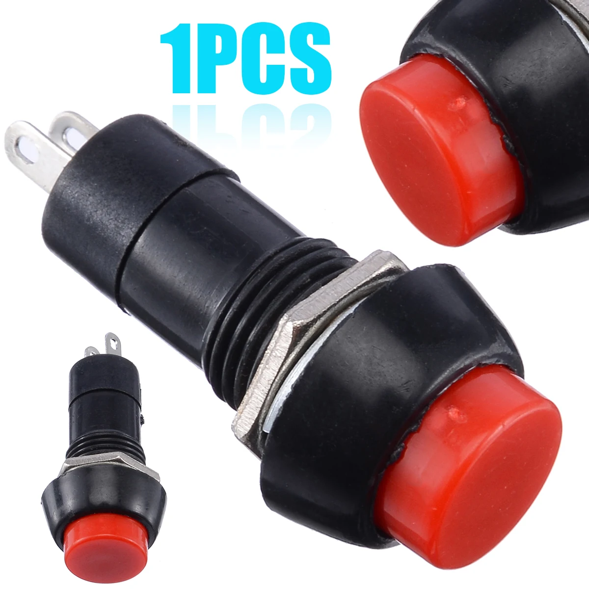 

New Arrival 1pc Car Dashboard Boat SPST On-Off Momentary Push Button Horn Switch Red High Quality