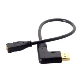 

Xiwai DisplayPort Male to Mini DP DisplayPort Female Cable ATI to & Cinema Display Left Angled Straight