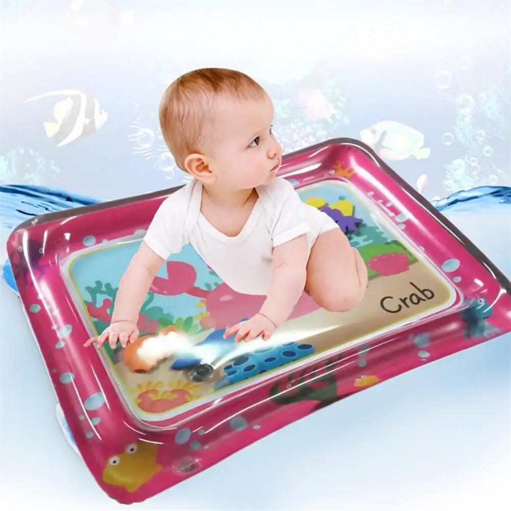 

Baby Water Crawling Mat Red Inflatable PVC Patted Pad Dual Use Toy Baby Inflatable Patted Pad Cool Down Sleep Crib Play Mat