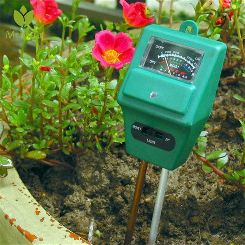 

100 Pro 3 in 1 PH Sunlight Hydroponics Analyzer Smart Wood Soil Moisture Meter Sensor Test Tools Kit