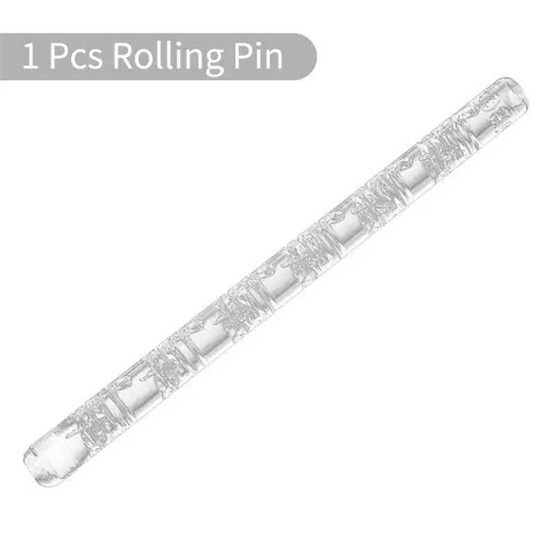 

16.2x1cm Transparent Acrylic Rolling Pin Music Note Pattern Embossed Fondant Printing Rolling Pin Pastry Baking Sheet Tool 1PC