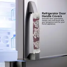 2 шт./компл. дверные ручки кружево ручка для двери холодильника защитные чехлы электрические Кухня Приспособления перчатки из нержавеющей стали